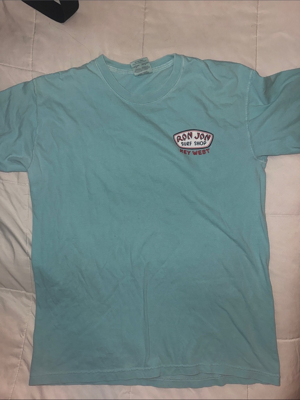 Ron Jon Light Aqua Short Sleeve Logo Tee